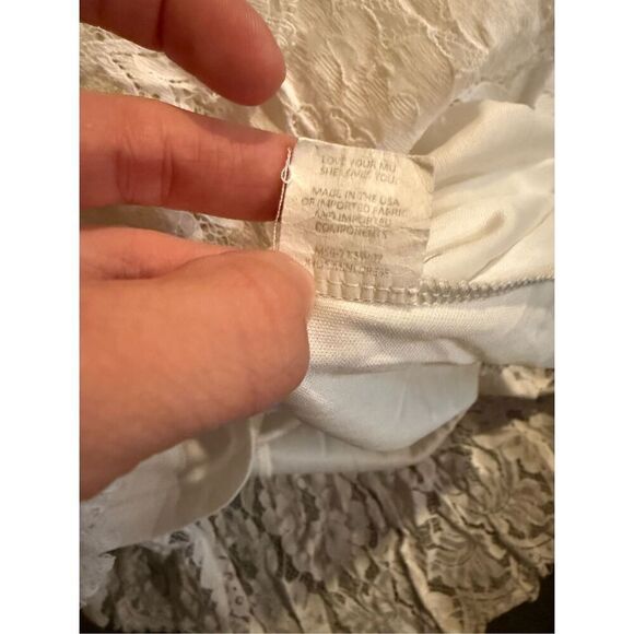 Show Me Your Mumu Womens White Lace Kylie Mini Dress Size Medium - Picture 6 of 6